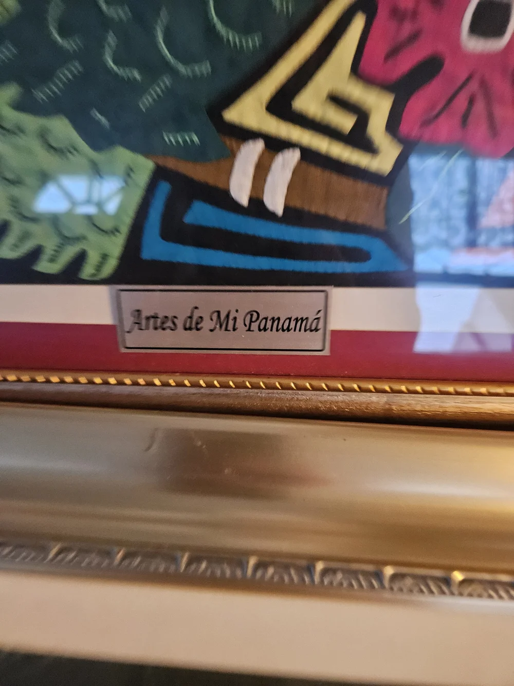 Set of 2 Framed Authentic Panamanian Mola Textile Art - Artes de Mi Panamá